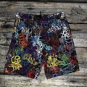 Men’s Board Shorts Drill Clothing Co. Multicolor Graffiti Medium NEW